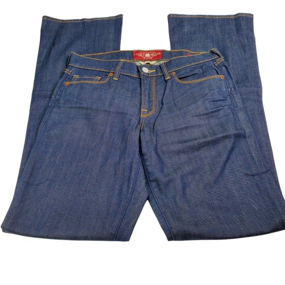 Lucky Brand 'Sofia' Boot Jeans Women's 4/27 Regular Blue Mid Rise Dark Wash - Picture 4 of 10